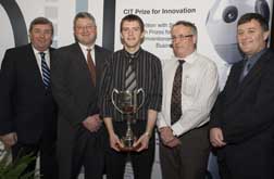 Laurence Barry, Mechanical Eng, CIT; 1st prize and Entrepreneur of
            the Year Hydrostack