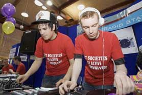 Bryan O'Sullivan and Darren Shorten, DJ Society and Radio Society.