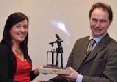 Roisin Kelleher presented with Denise O'Dea Perpetual Trophy