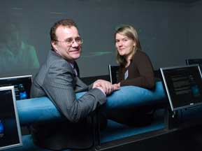 Dr Guillaume Huyet of Tyndall/CIT and Dr Annett Klemm of the University of St Andrews pictured at the launch meeting of the EU PROPHET in the Blackrock Castle Observatory, Cork. 