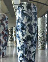 Felicity
            Aylieff's colourfully decorated vessels of monumental scale. 